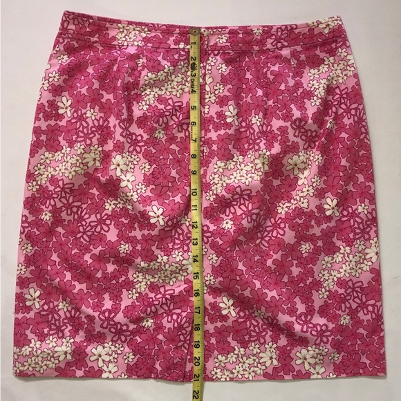 LOFT NWOT Pencil Skirt Floral Pockets Pink White (14) - Picture 11 of 16
